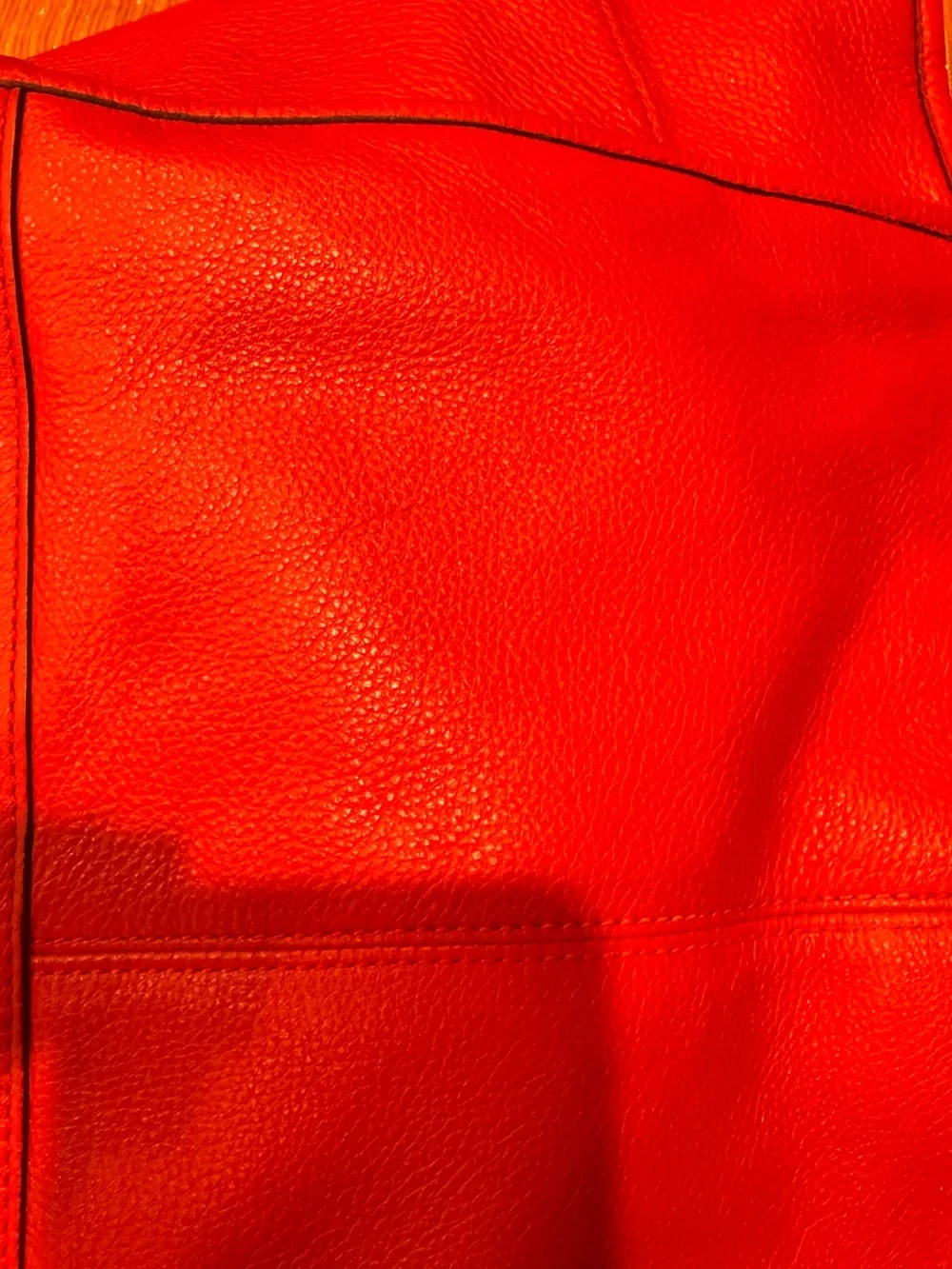 Coach Park Leather Carrie Tote Tangerine with free scarf